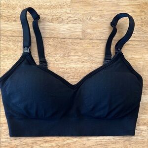 Gilligan & OMalley - Black Women's wire free, seamless Nursing Bra Size S